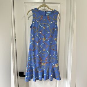 J. McLaughlin Blue Equestrian Dress Size S
